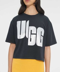 Kvinder UGG RTW-kollektion | Fionna logo t-shirt Sort hvid