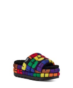 Damer UGG Sandaler og rutsjebaner | Maxi Slide Pride Regnbue logo