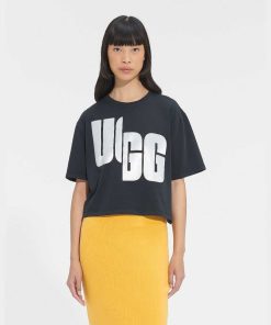 Kvinder UGG RTW-kollektion | Fionna logo t-shirt Sort hvid