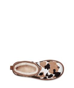 Damer UGG Klassiske støvler | Klassisk Ultra Mini Cow Print kastanje