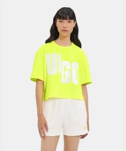 Kvinder UGG RTW-kollektion | Fionna logo t-shirt Highlighter / Hvid