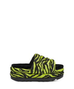 Damer UGG Sandaler og rutsjebaner | Maxi Slide Tiger Print Key Lime