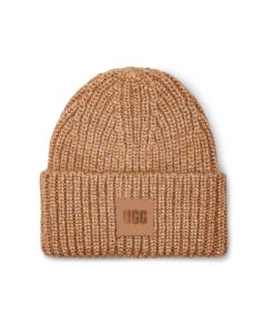 Kvinder UGG Tilbehør | Chunky Rib Beanie Kamel