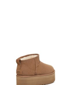 Damer UGG Klassiske støvler | Klassisk Ultra Mini Platform,Ugg kastanje