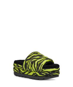 Damer UGG Sandaler og rutsjebaner | Maxi Slide Tiger Print Key Lime