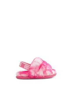 Børn UGG Tøfler | Fluff Yeah Slide Marble Pink Rose / Muslingeskal Pink