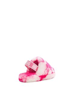 Børn UGG Tøfler | Fluff Yeah Slide Marble Pink Rose / Muslingeskal Pink