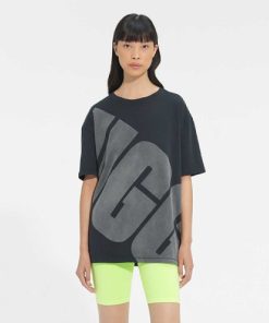 Kvinder UGG RTW-kollektion | Jacqueline logo t-shirt Sort / Kul