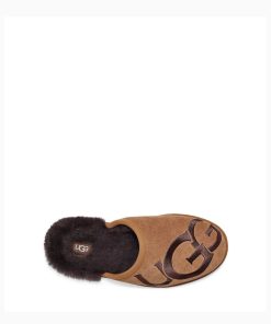 Mænd UGG Tøfler | Scuff logo Kastanje / Espresso