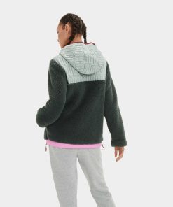 Kvinder UGG RTW-kollektion | Iggy Sherpa Pullover med halv lynlås Deep Night Multi