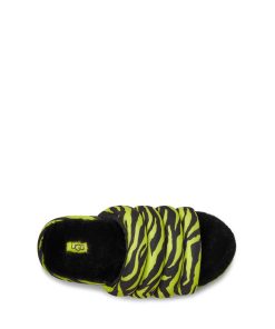 Damer UGG Sandaler og rutsjebaner | Maxi Slide Tiger Print Key Lime