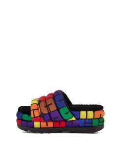 Damer UGG Sandaler og rutsjebaner | Maxi Slide Pride Regnbue logo