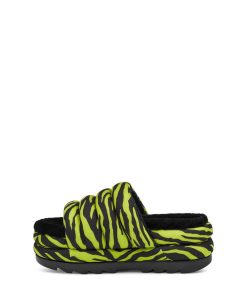 Damer UGG Sandaler og rutsjebaner | Maxi Slide Tiger Print Key Lime