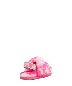 Børn UGG Tøfler | Fluff Yeah Slide Marble Pink Rose / Muslingeskal Pink