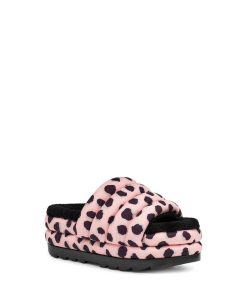 Damer UGG Sandaler og rutsjebaner | Maxi Slide Cheetah Print Pink kammusling