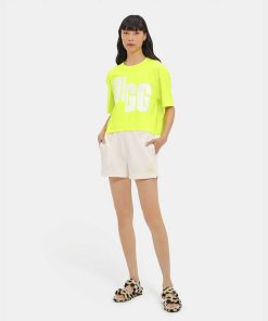 Kvinder UGG RTW-kollektion | Fionna logo t-shirt Highlighter / Hvid