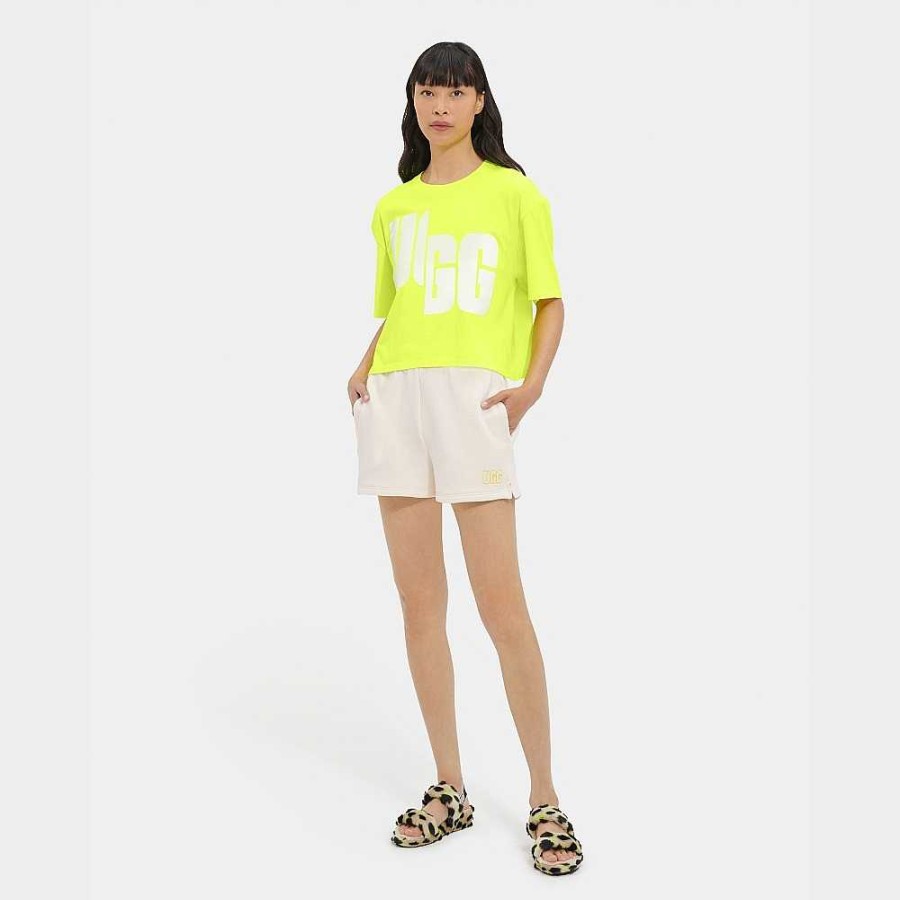 Kvinder UGG RTW-kollektion | Fionna logo t-shirt Highlighter / Hvid