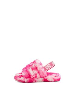 Børn UGG Tøfler | Fluff Yeah Slide Marble Pink Rose / Muslingeskal Pink