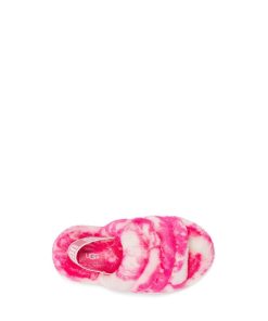 Børn UGG Tøfler | Fluff Yeah Slide Marble Pink Rose / Muslingeskal Pink